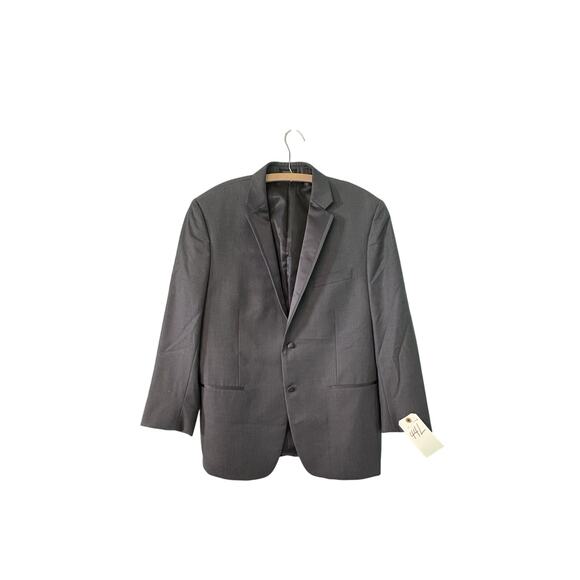 Perry Ellis Evening Super 100s Grey 44L 2 Button Dinner Coat - Picture 1 of 4